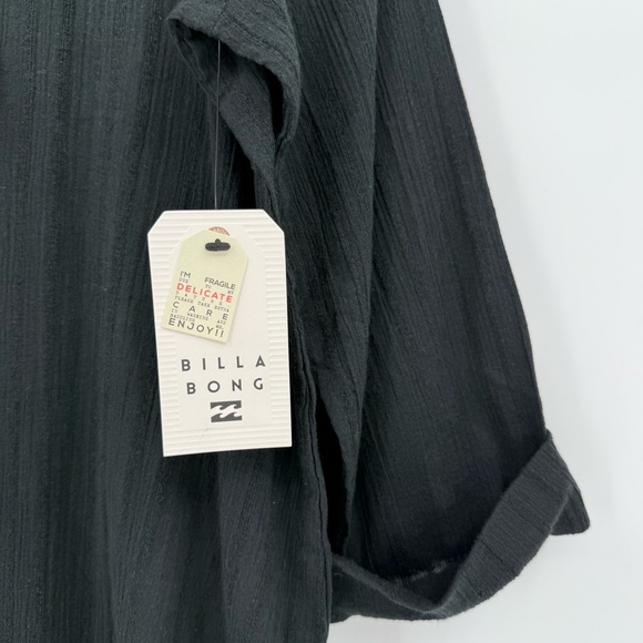 Billabong Lace-up Blue Skies Swim Beach Cover Up in Black Size M - Picture 7 of 14